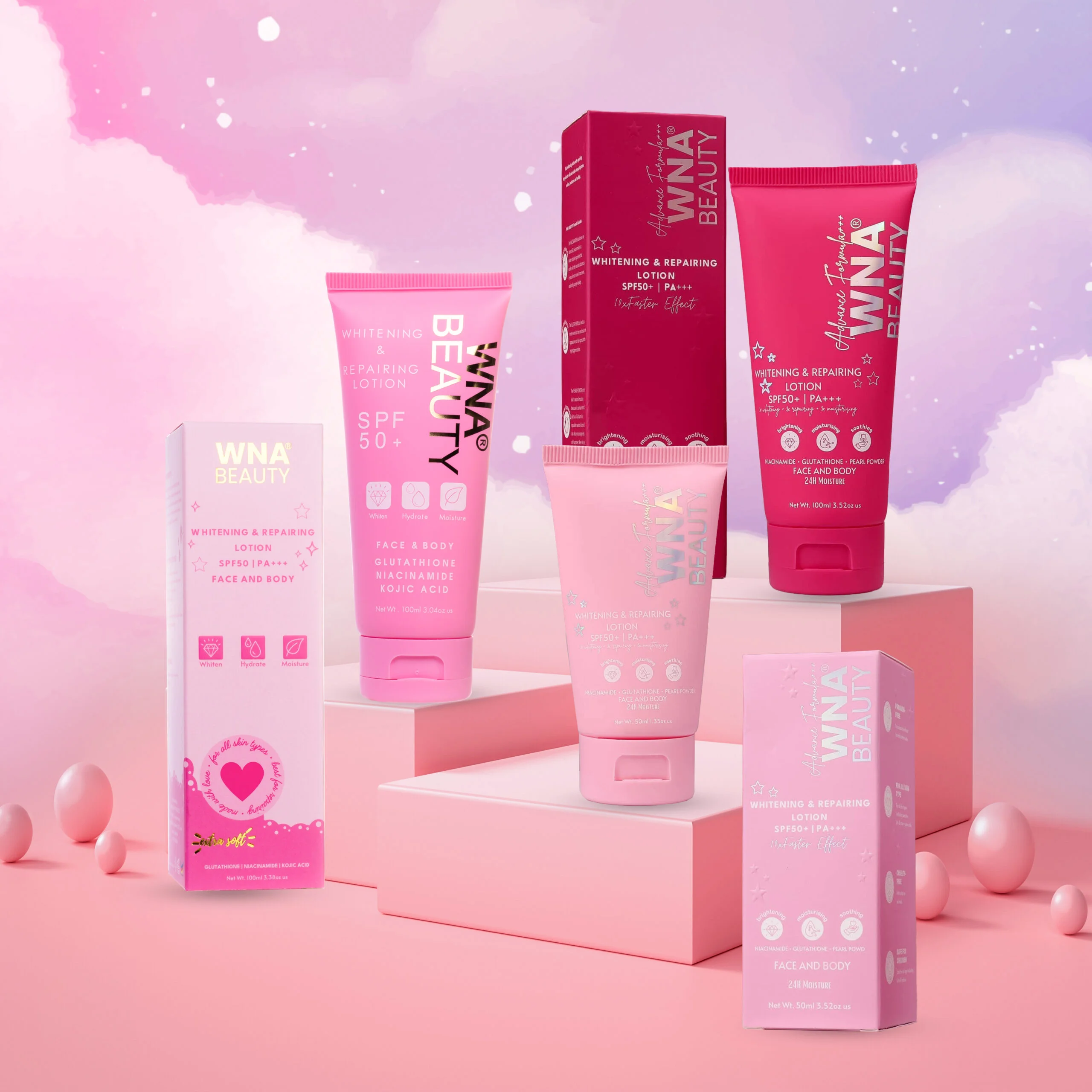 WNA WHITENING & REPAIRING 1ST EDITION & ADVANCE LOTION (HOT SELLING)